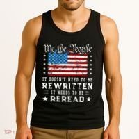Us Flag Constitution Of The Usa Needs To Be Reread Tank Top thumb 3