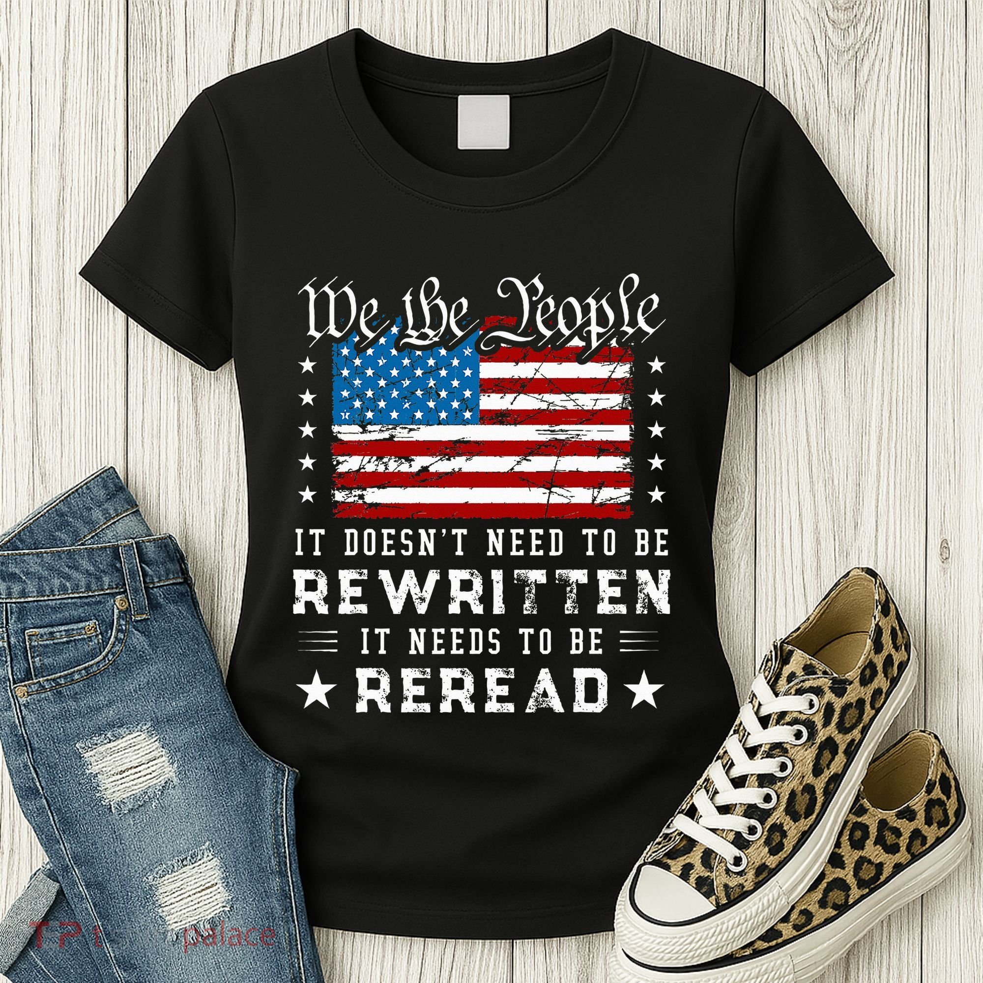Us Flag Constitution Of The Usa Needs To Be Reread Women's T-Shirt