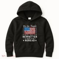 Us Flag Constitution Of The Usa Needs To Be Reread Kids Hoodie thumb 0