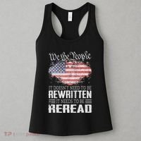 Us Flag Constitution Of The Usa Needs To Be Reread Women's Tank Top thumb 3