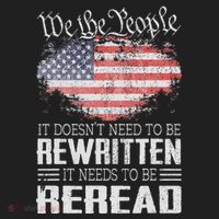 Us Flag Constitution Of The Usa Needs To Be Reread Hat thumb 2