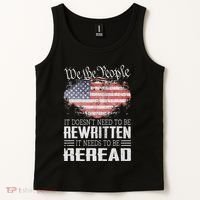 Us Flag Constitution Of The Usa Needs To Be Reread Tank Top thumb 2