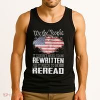 Us Flag Constitution Of The Usa Needs To Be Reread Tank Top thumb 3