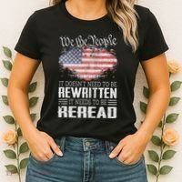 Us Flag Constitution Of The Usa Needs To Be Reread Women's T-Shirt thumb 2