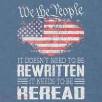 Us Flag Constitution Of The Usa Needs To Be Reread Garment-Dyed Sweatshirt thumb 2