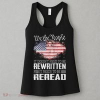 Us Flag Constitution Of The Usa Needs To Be Reread Women's Tank Top thumb 3