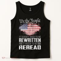 Us Flag Constitution Of The Usa Needs To Be Reread Tank Top thumb 2