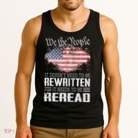 Us Flag Constitution Of The Usa Needs To Be Reread Tank Top thumb 3