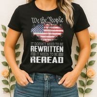 Us Flag Constitution Of The Usa Needs To Be Reread Women's T-Shirt thumb 2