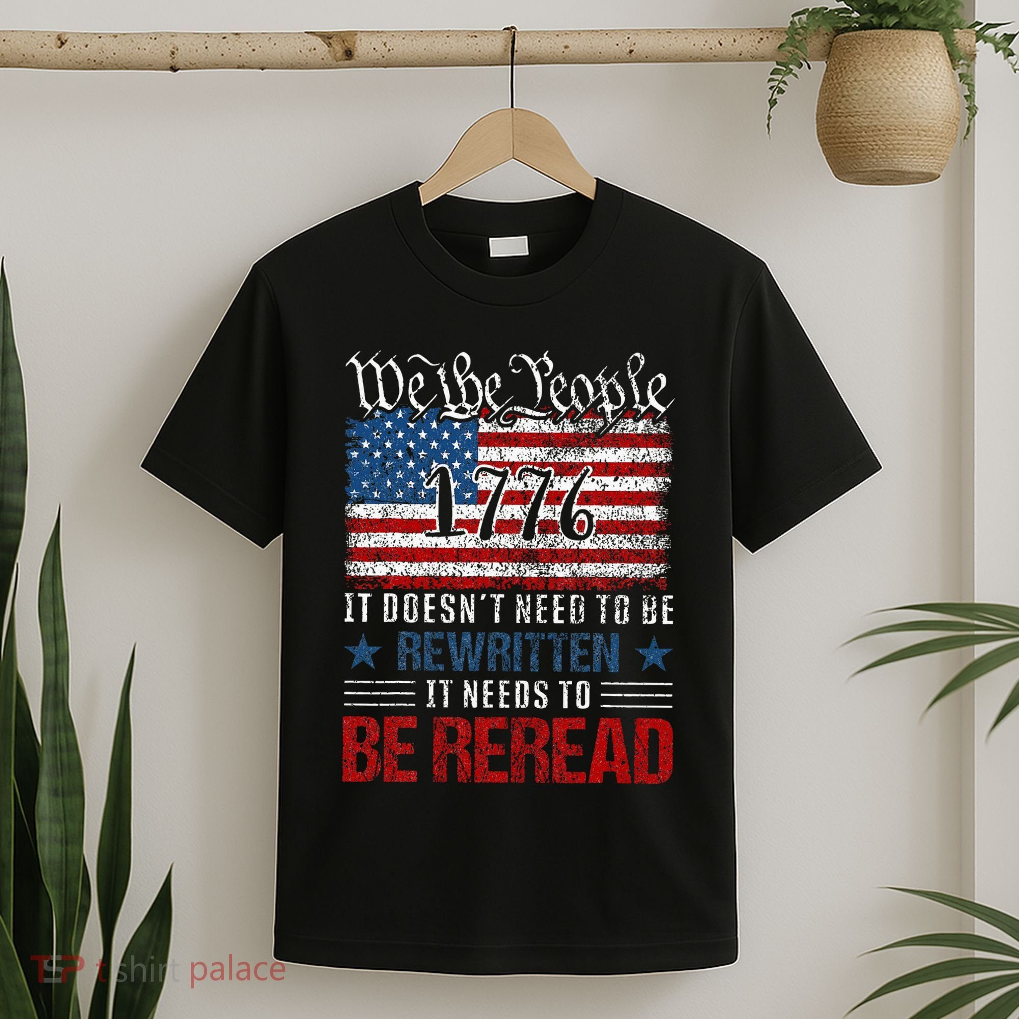 Us Flag Constitution Of The Usa Needs To Be Reread T-Shirt