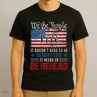 Us Flag Constitution Of The Usa Needs To Be Reread T-Shirt thumb 3
