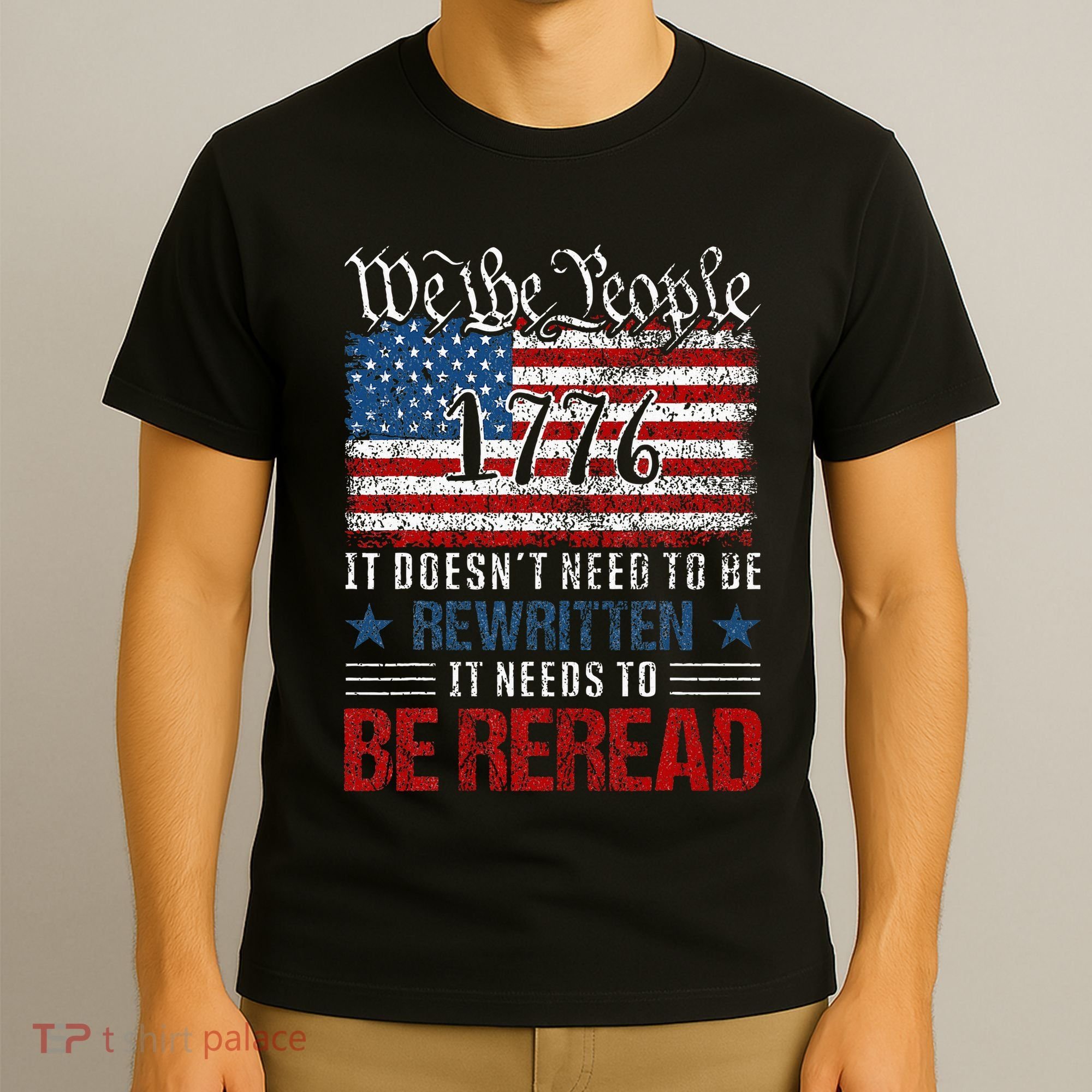 Us Flag Constitution Of The Usa Needs To Be Reread T-Shirt