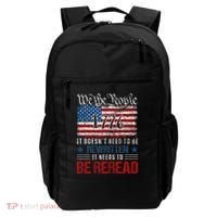 Us Flag Constitution Of The Usa Needs To Be Reread Backpack thumb 0
