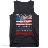 Us Flag Constitution Of The Usa Needs To Be Reread Tank Top thumb 0