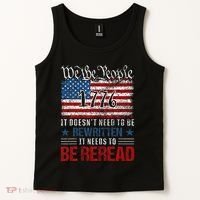 Us Flag Constitution Of The Usa Needs To Be Reread Tank Top thumb 2