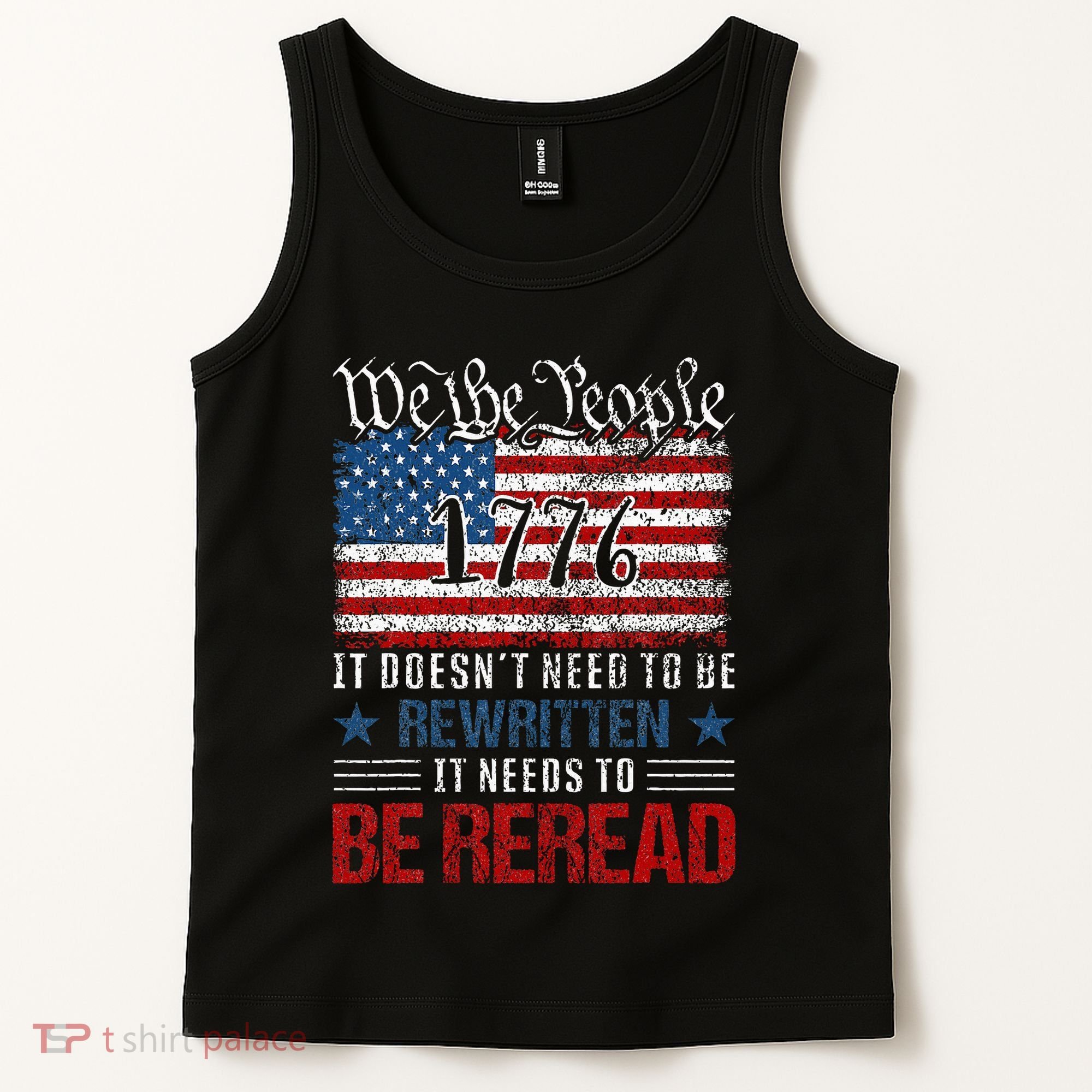 Us Flag Constitution Of The Usa Needs To Be Reread Tank Top