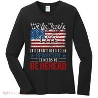Us Flag Constitution Of The Usa Needs To Be Reread Women's Long Sleeve Shirt thumb 0