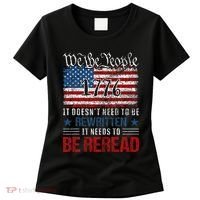 Us Flag Constitution Of The Usa Needs To Be Reread Women's T-Shirt thumb 0