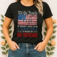 Us Flag Constitution Of The Usa Needs To Be Reread Women's T-Shirt thumb 2
