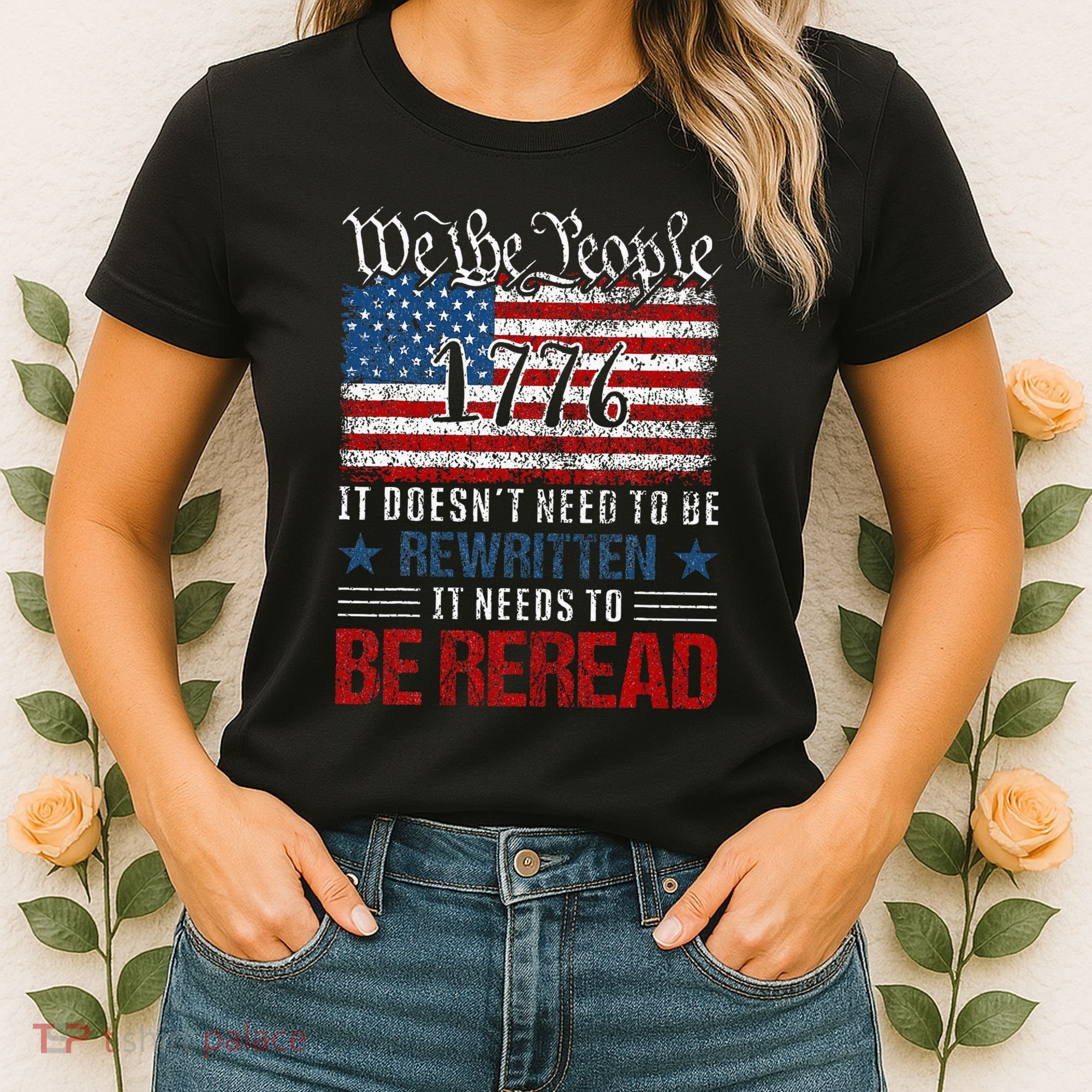 Us Flag Constitution Of The Usa Needs To Be Reread Women's T-Shirt