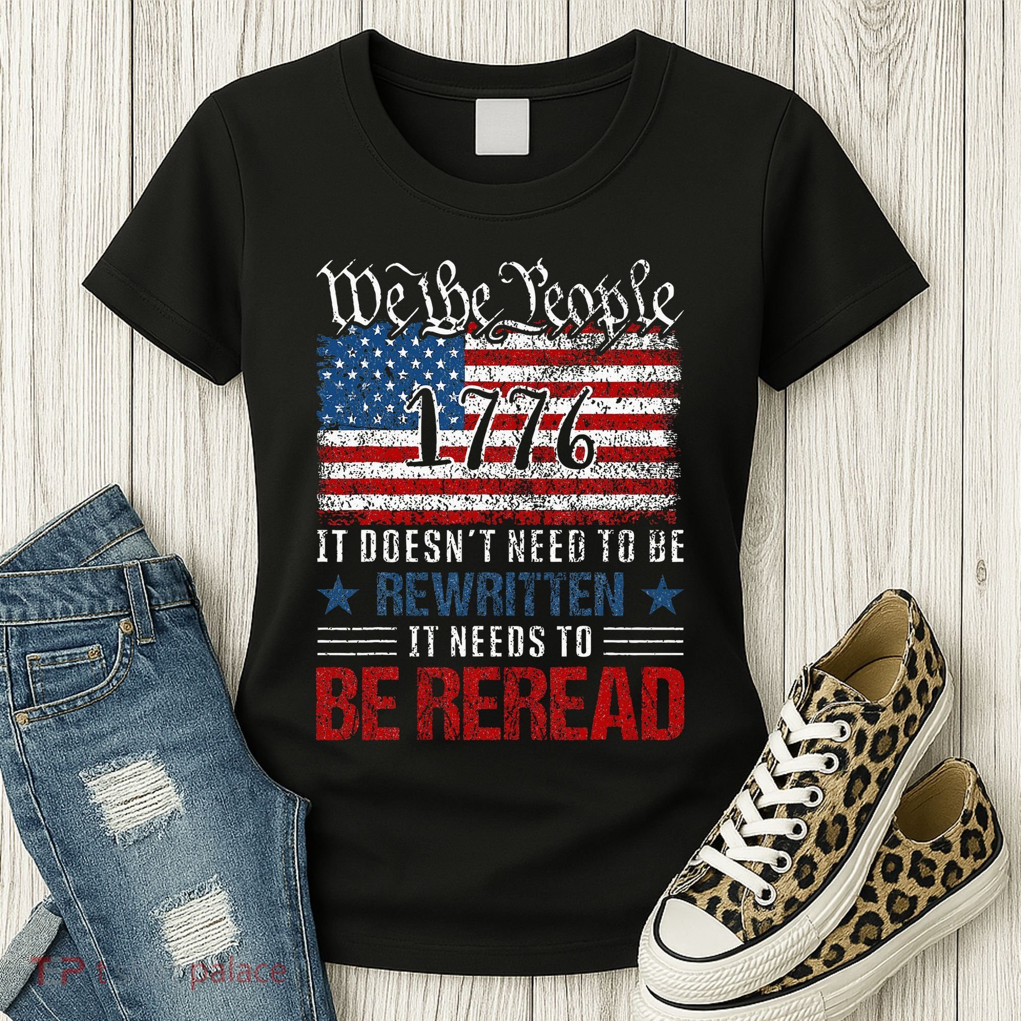 Us Flag Constitution Of The Usa Needs To Be Reread Women's T-Shirt