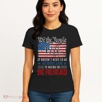 Us Flag Constitution Of The Usa Needs To Be Reread Women's T-Shirt thumb 4