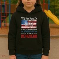 Us Flag Constitution Of The Usa Needs To Be Reread Kids Hoodie thumb 3