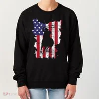 Usa Flag Cowboy Roping Women's Sweatshirt thumb 0