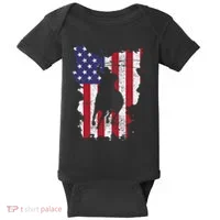 Usa Flag Cowboy Roping Baby Bodysuit thumb 0