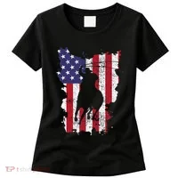 Usa Flag Cowboy Roping Women's T-Shirt thumb 0