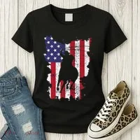 Usa Flag Cowboy Roping Women's T-Shirt thumb 3