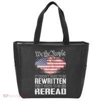 Us Flag Constitution Of The Usa Needs To Be Reread Tote Bag thumb 0