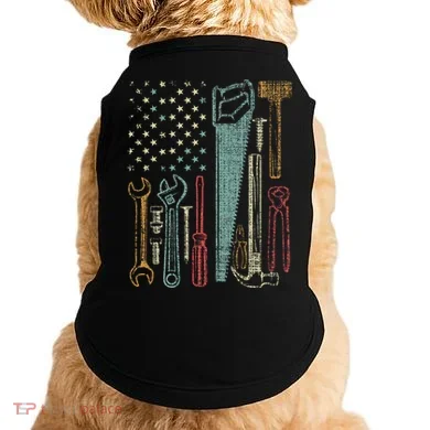 Usa Flag Carpenter And Builder Tools Doggie Tank