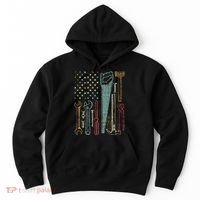 Usa Flag Carpenter And Builder Tools Hoodie thumb 0