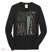 Usa Flag Carpenter And Builder Tools Long Sleeve Shirt thumb 0