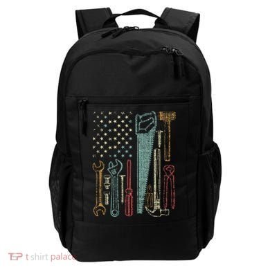 Usa Flag Carpenter And Builder Tools Backpack