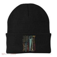 Usa Flag Carpenter And Builder Tools Beanie thumb 0