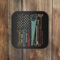 Usa Flag Carpenter And Builder Tools Coaster thumb 0