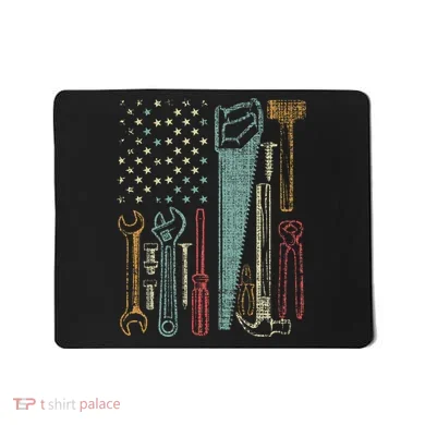 Usa Flag Carpenter And Builder Tools Mousepad