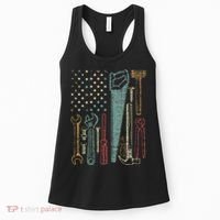 Usa Flag Carpenter And Builder Tools Women's Tank Top thumb 0