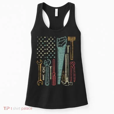 Usa Flag Carpenter And Builder Tools Women's Tank Top