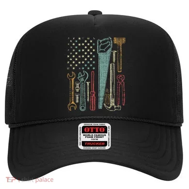 Usa Flag Carpenter And Builder Tools Hat
