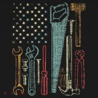 Usa Flag Carpenter And Builder Tools Tank Top thumb 6