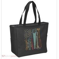 Usa Flag Carpenter And Builder Tools Tote Bag thumb 2
