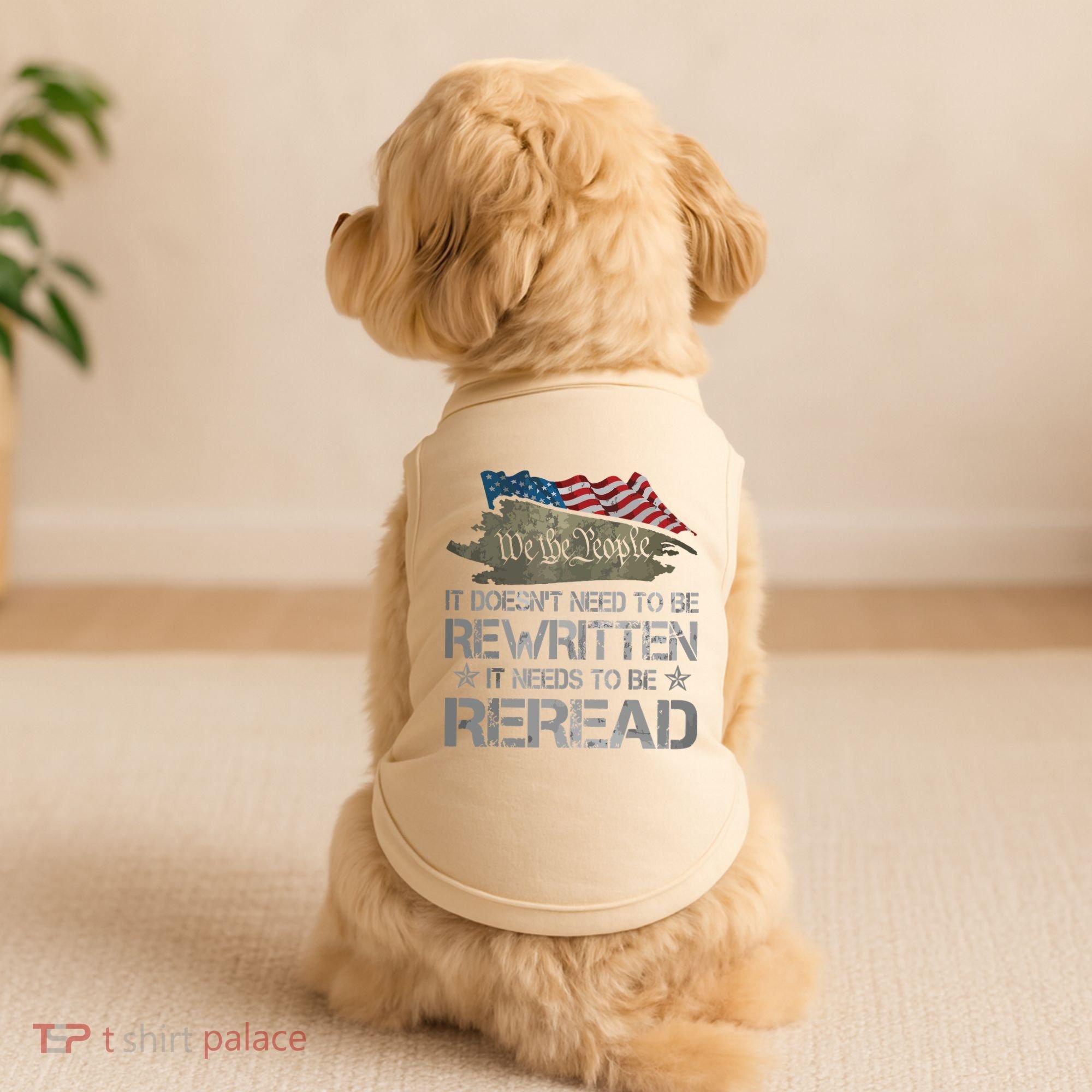 US Flag Constitution Of The USA Needs To Be Reread Doggie Tank