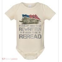 US Flag Constitution Of The USA Needs To Be Reread Baby Bodysuit thumb 0