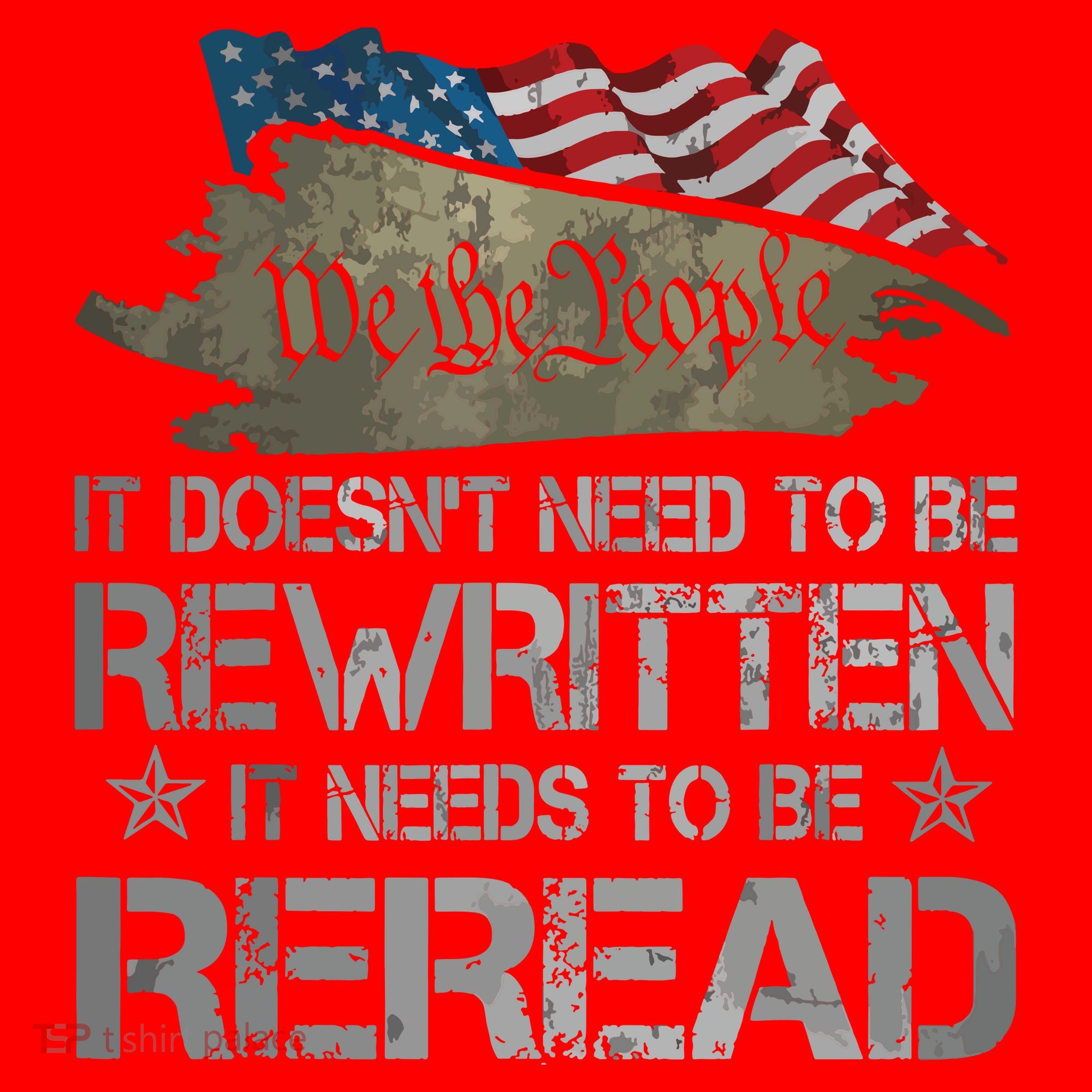 US Flag Constitution Of The USA Needs To Be Reread Santa Hat
