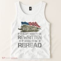 US Flag Constitution Of The USA Needs To Be Reread Tank Top thumb 2