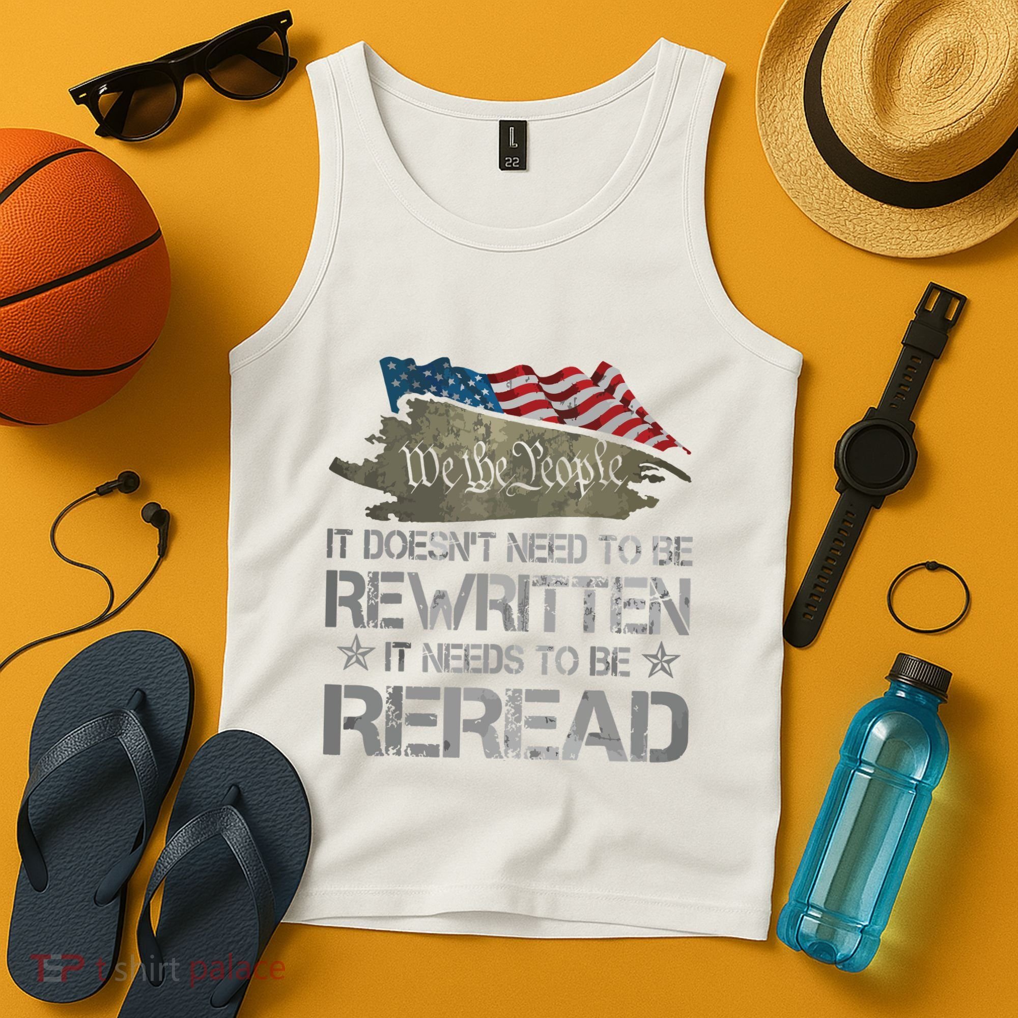 US Flag Constitution Of The USA Needs To Be Reread Tank Top