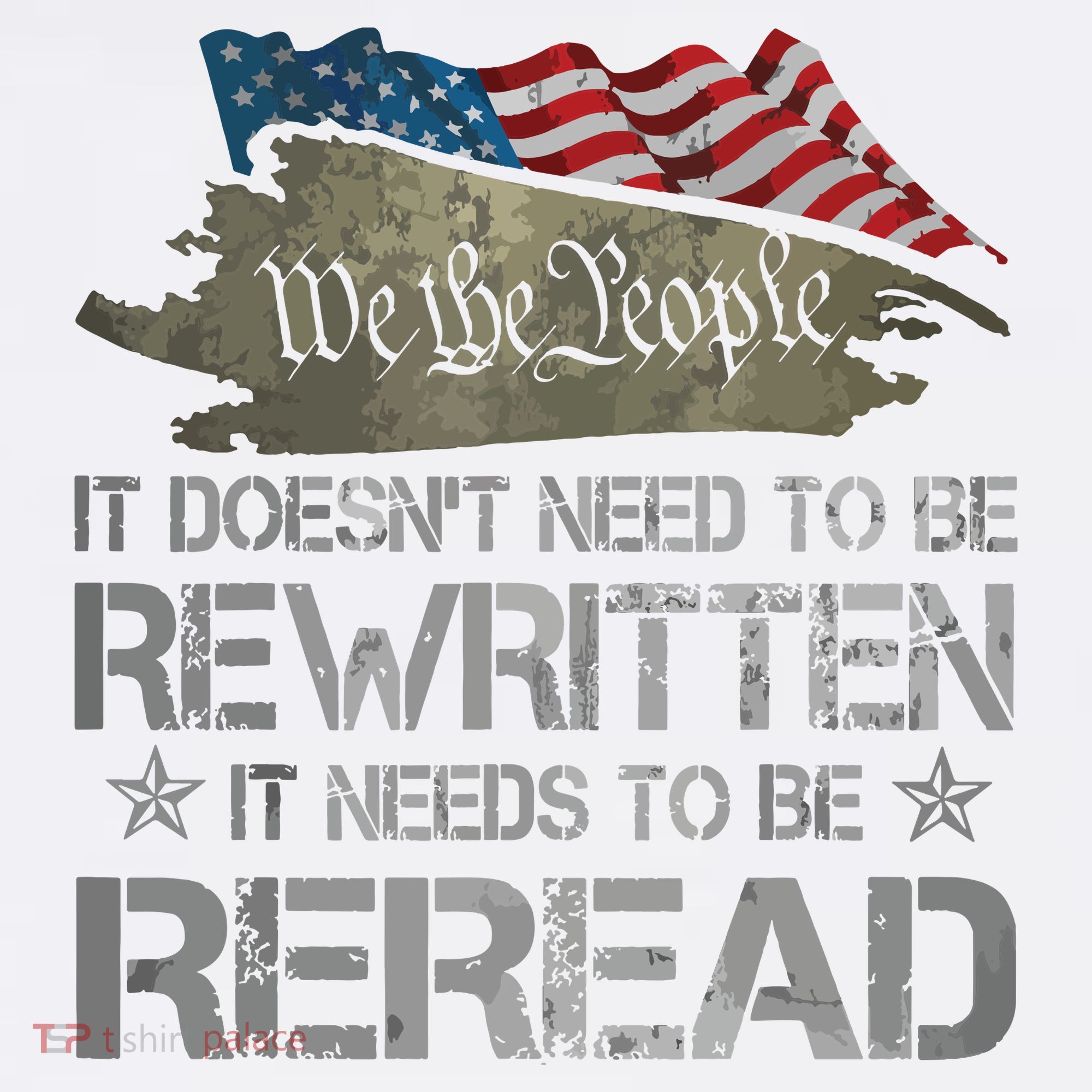 US Flag Constitution Of The USA Needs To Be Reread Women's T-Shirt